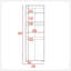 Armoire-armoire H 70,8 po, deux tablettes, tringle, armoire double porte, noir