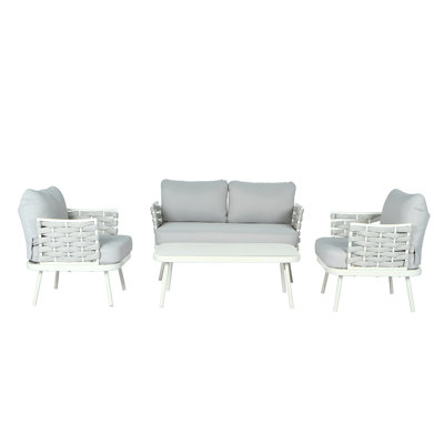 Mariano Steel 4-Pieces Coversation Set