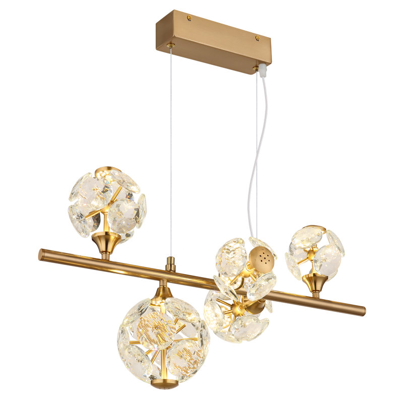 Allianna 1 - Light LED Geometric Pendant, Gold