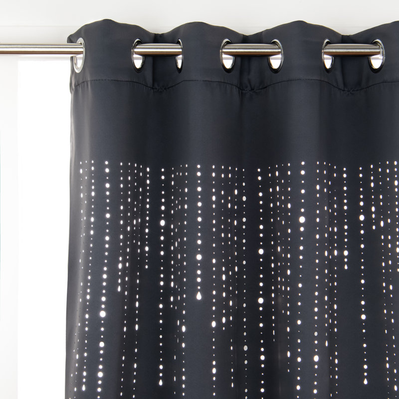 Rideau en polyester, Gris foncé