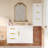 Wall Mounted Floating Cabinet, 12inch Side Cabinet with Drawers, Mutifunctional Cabinet for Bathroom, Living Room (Bathroom Vanity Not Included)-1416506415