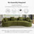 Chenille Curved Sofa, Left-right Symmetrical Design, Luxurious 4-seater Living Room Sofa-1504631855