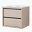 Meuble-lavabo 24 po avec 2 tiroirs à fermeture douce, lavabo en céramique blanche
