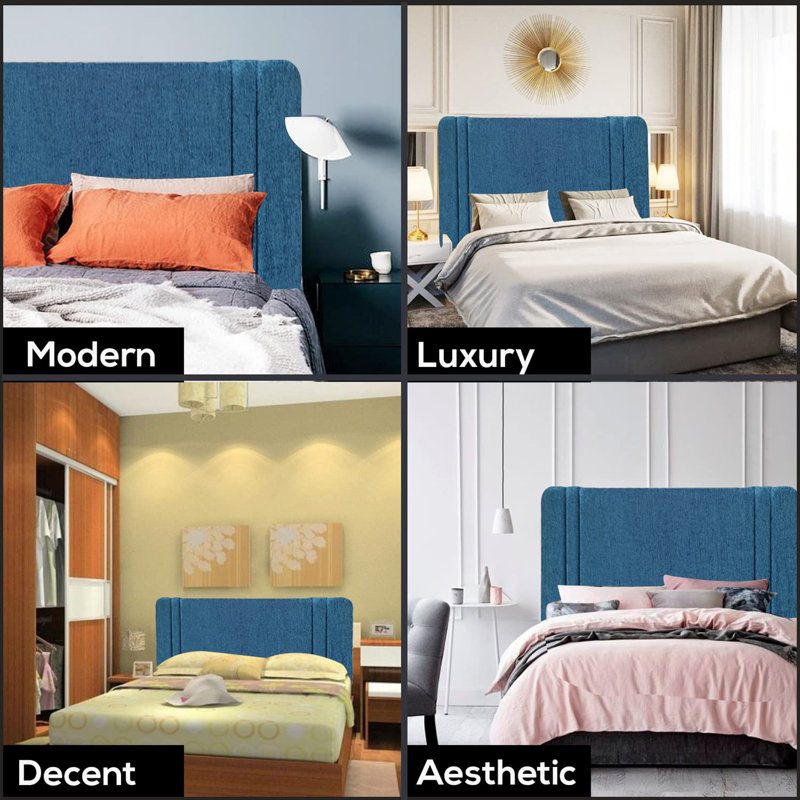 Cail King Upholstered Headboard, Turquoise
