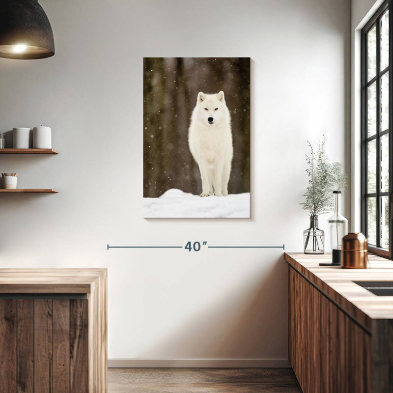 Magnifique loup, H 36 po x l 24 po