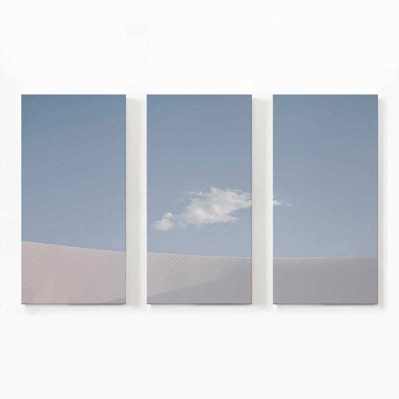 Sands of Tranquility | 3 Panel Split Large Canvas Print, 40" H x 60" W