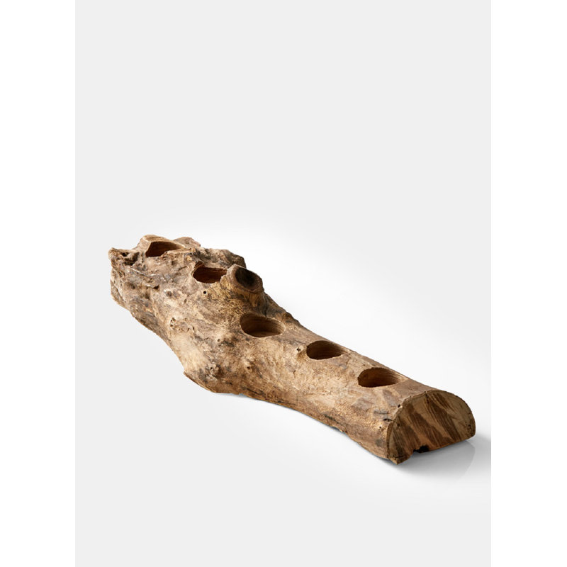 21'' H Wood Tabletop Tealight Holder