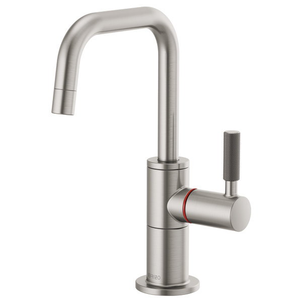Litze® Instant Hot Faucet with Arc Spout and Knurled Handle, Stainless