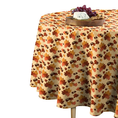 Klein Fall Maple Leaves Round Tablecloth