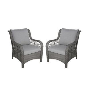 Ashlyn Wicker Patio Chair with Cushions