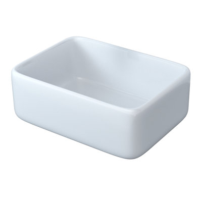 19 po Lavabo de salle de bain blanc Topmount