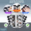 Buckingham Stainless Steel Rotating Spice Rack including 12 Glass Jars  
