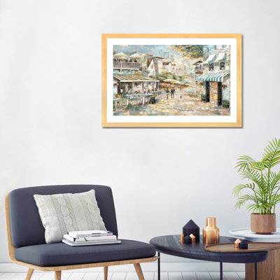 «Rooftop Café» par Ruane Manning - reproduction d'art