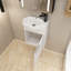 Meuble-lavabo mural simple 17 po avec comptoir en céramique 17 po