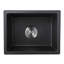 Évier de bar en quartz avec crépine L 13,77 po x l 17,71 po Quartz