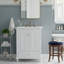 Petit meuble-lavabo de 24 pouces avec lavabo, meuble de rangement pour salle de bain avec tablette réglable à 3 hauteurs et tiroir de rangement divisé-592132952