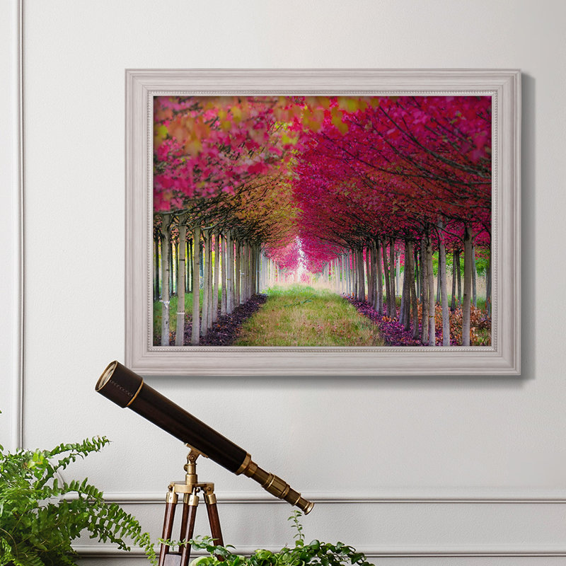 Forêt magique encadrée sur toile, H 21 po x l 25 po x P 2,5 po