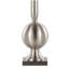 Lampe de table contemporaine en métal brossé 30 "en nickel brossé avec abat-jour gris Joan de Grandview Gallery - ensemble de 2