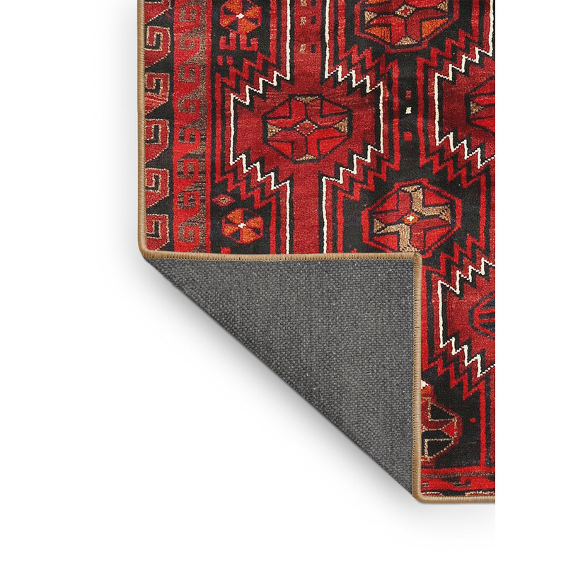 Tapis rouge à motif sud-ouest, Rectangle 2 pi x 4 pi