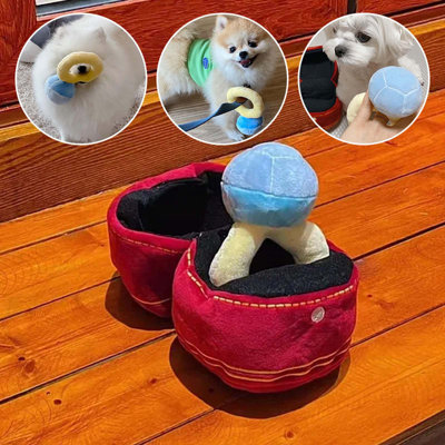 Lovely Ring Case Stuffed Toy, Dog Voice Toys, Pet Food Hiding Toys