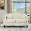 Canapé compact en velours de 57 pouces avec causeuse Chesterfield