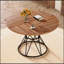 Table de salle à manger circulaire avec plateau en bois aggloméré noyer pour 4-6 personnes-778737399