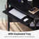 Loferski Corner Desk with Power Outlets & LED Lights, Triangle Corner Desk with Monitor Stand & Keyboard Tray for Small Space