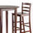 Hubbard Three-Piece High Table with Ladder-Back Bar Stools, Walnut