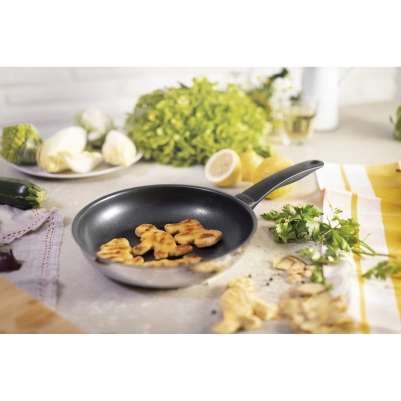 Kuhn Rikon Classic Stainless Steel Non-Stick Induction Safe Frying Pan, 24cm