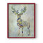 Fantastic Florals Deer, reproduction encadrée complète - bois massif-129233222-129233217