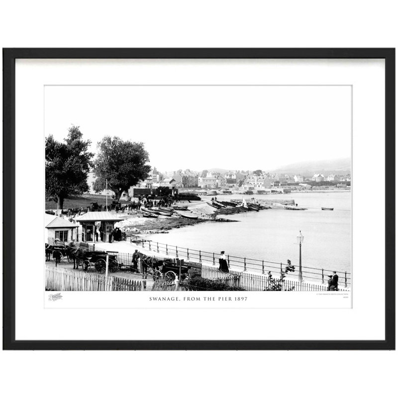 Swanage, From The Pier 1897 by Francis Frith - Single Picture Frame Print, 28cm H x 36cm W x 2.3cm D