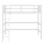 Lit mezzanine simple en bois massif avec échelle-36430628