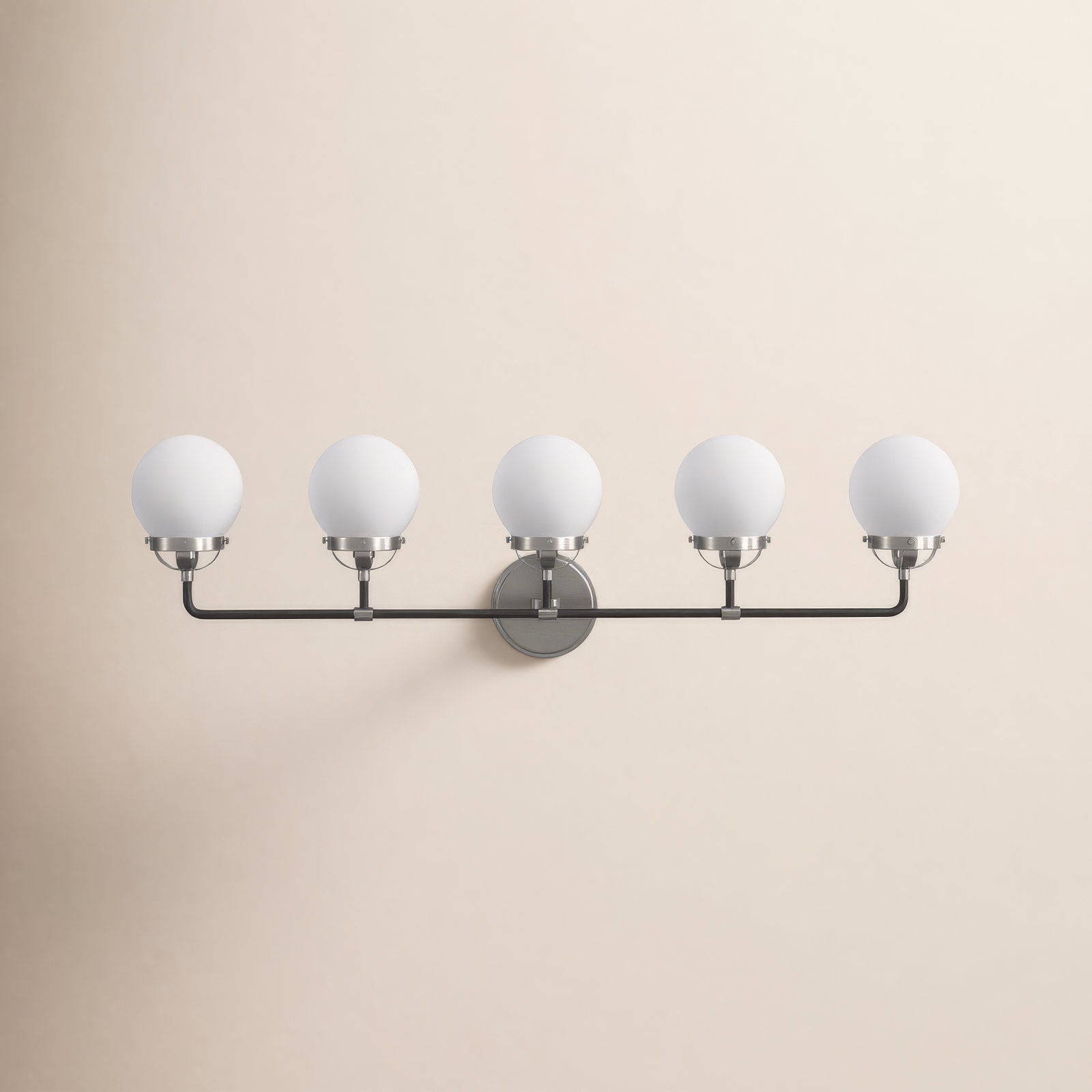 Newport 5-Light Vanity Light, Brushed Nickel, No 