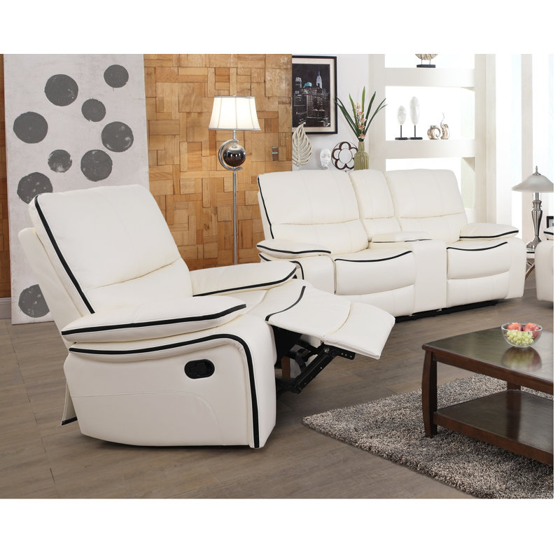 Red Barrel Studio® Deashawn 2 Piece Faux Leather Reclining Living Room ...