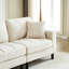 Canapé modulaire en velours côtelé beige en forme de U de 122,5 pouces avec 2 coussins et deux repose-pieds, pieds de chaise en plastique pour la maison-1407102784-1407102785