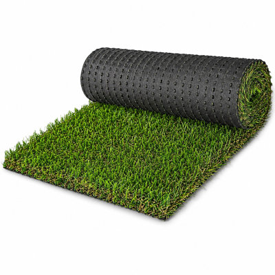 6.5' x 10' Synthetic Grass Turf Area Rug with 0.8'' Pile Height for Home and Patio Decor