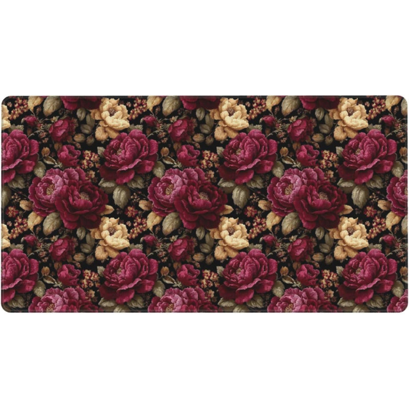 Tapis de souris grand pour jeux vidéo 15,75 po x 35,4 po, bourgogne
