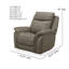 Fauteuil inclinable électrique en cuir Grayson-108658233