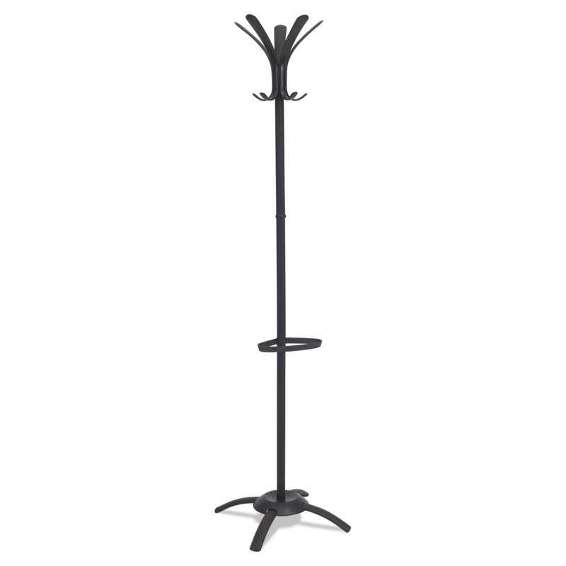Cleo Steel Freestanding Coat Rack, Black