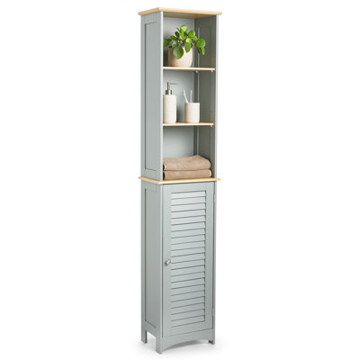 Shrewsbury Grey Freestanding Tall Bathroom Cabinet