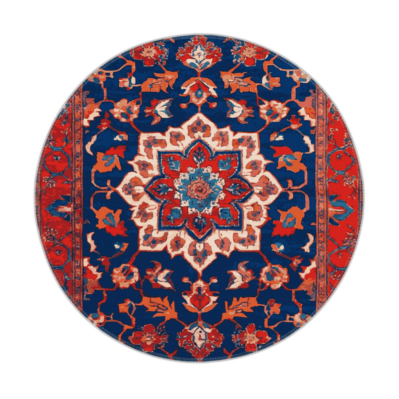 Tapis d'intérieur et d'extérieur Tabriz, Rond 5 pi