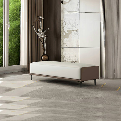 Banc rembourré en similicuir Custom Home