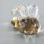 Bunny-Inspired Glass Cabinet Knob with Brass Base