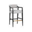 Tabouret de bar Keagan - cuir gris clair Saloon-106888356-106888352