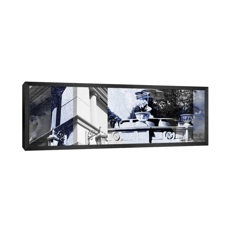 Architecture Collage II 1 Piece Panoramic Wall Art on Canvas, 121.92 cm H x 40.64 cm W, Black Framed