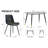 Modern White Sintered Stone Dining Table Sets With 4 Pu Leather Chairs