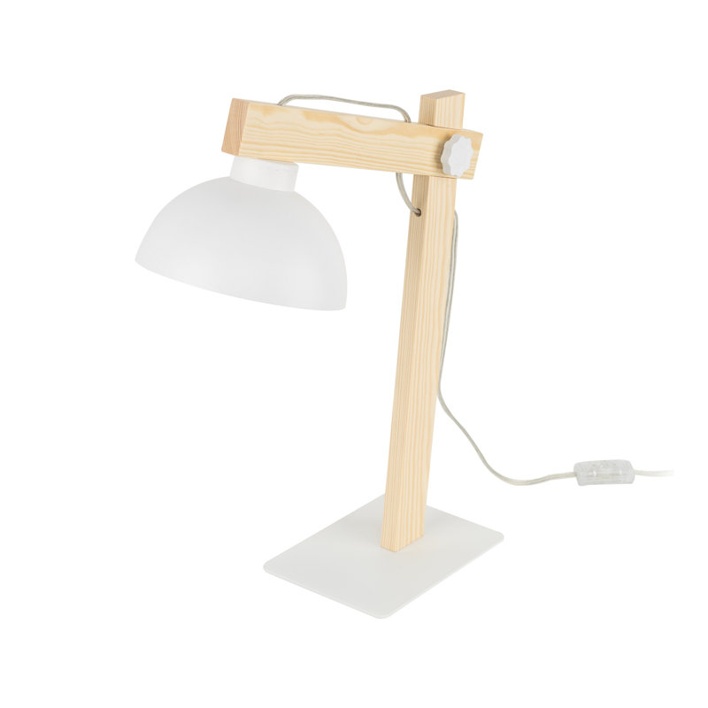 Lampe de nuit Pearces, Blanc / beige, Blanc