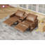 Latitude Run Power Recliner, Leather Loveseat with Cup Holder and Charging Outlet