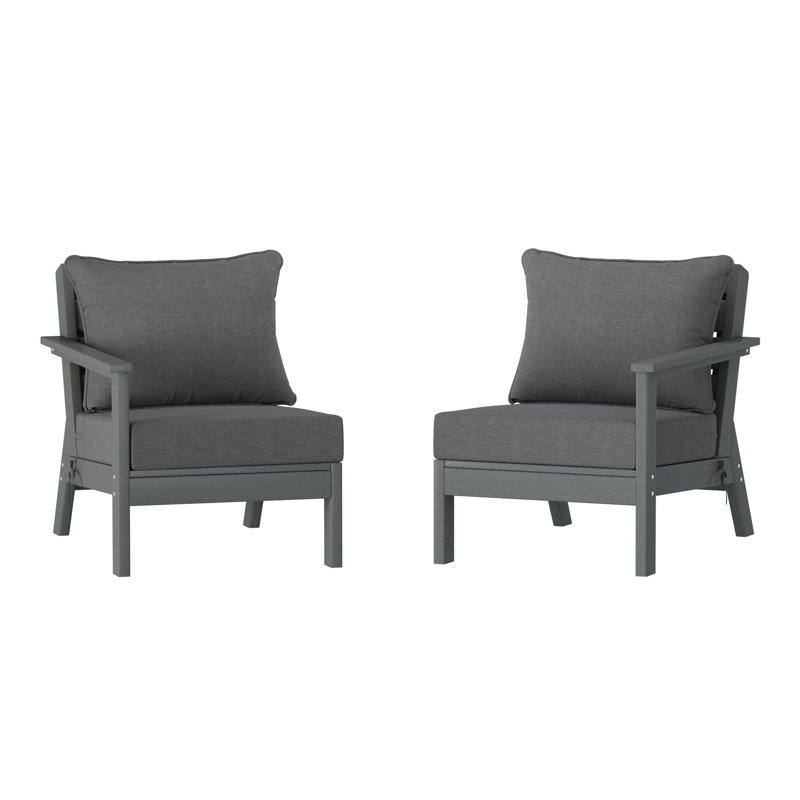 Ensemble de sièges profonds avec coussins, Grey, Gray