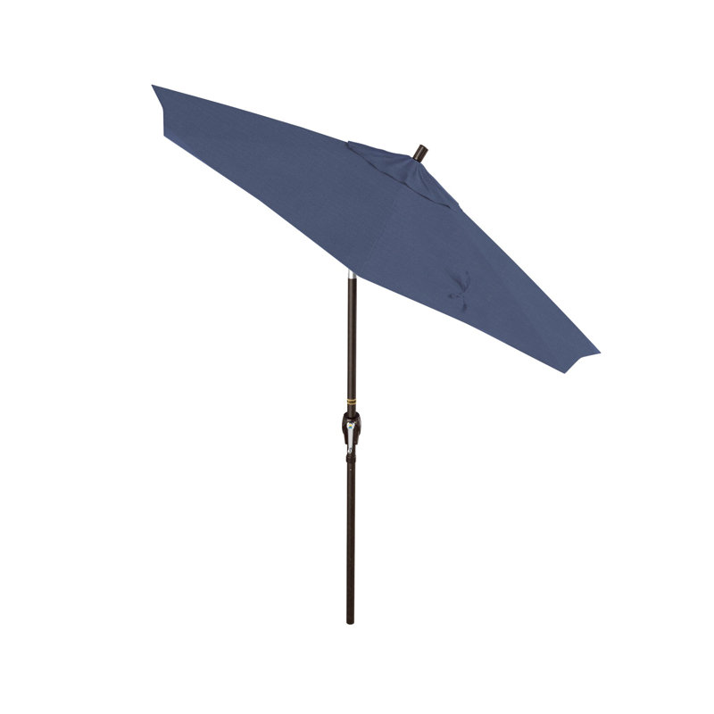 Parasol de marché 7 pi 6 po Lexia, Bronze, Toile Sunbrella® régate